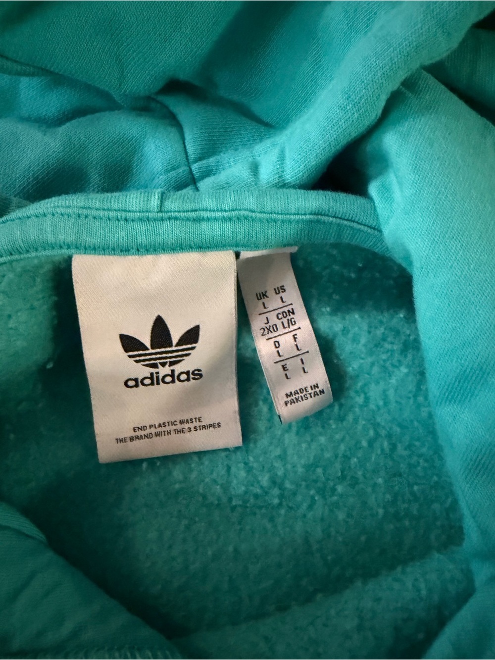 Adidas Original Unisex Teal Hoodie & Sweatpants SET - Picture 2 of 5